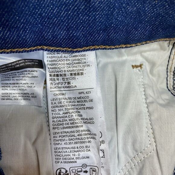 Levi's Classic Straight Jeans Women 27x30 Blue Preppy Mid Rise American Denim - Picture 5 of 13